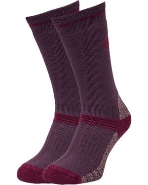 Peter Storm Heavyweight Walking Socks For Cold Weather, Pack Of Two - Purple