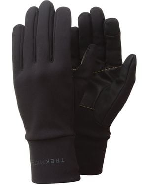 Trekmates Ullscarf Quick Drying Gloves Outdoor Hiking Walking Leather Grip - Black