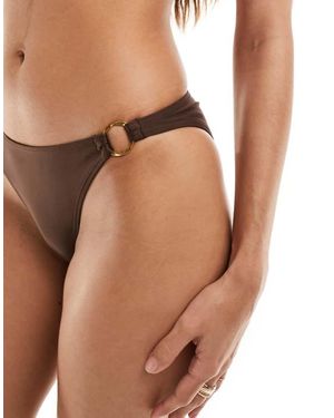 NA-KD Ring Detail Bikini Bottom - Brown