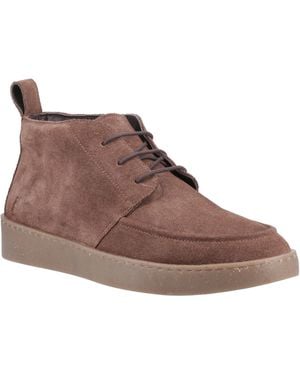 Hush Puppies Rory Suede Chocolade Enkellaarsjes - Bruin