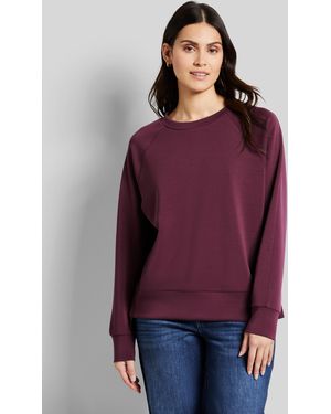Bugatti Damen Sweatshirt Van Rekbare Modalstof - Paars
