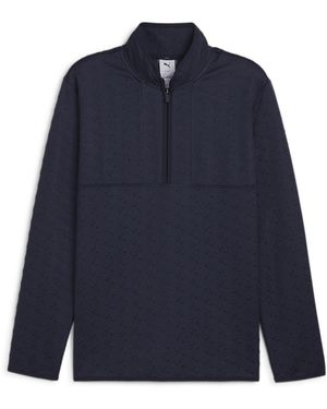 PUMA X Arnold Palmer Jacquard Quarter-Zip Top - Blue