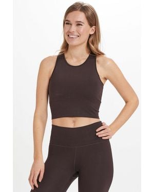 Sosandar Mocha Racerback Super-Sculpt Sports Bra - Grey
