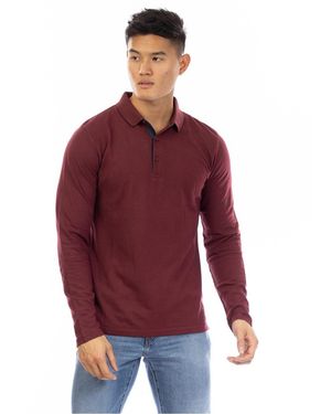 Peter Werth Glasby Polo Shirt, Collared Neck, Long Sleeve