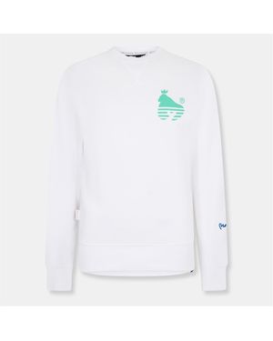Money Sport Ape Crew Neck Long Sleeve Sweatshirt - White