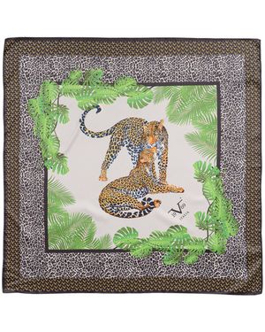 19V69 Italia by Versace Foulard With Leopard Print - Green