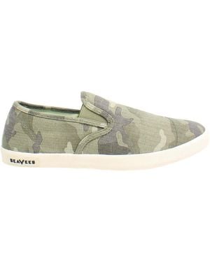 Seavees Baja Saltwash Plimsolls Canvas (Archived) - Green