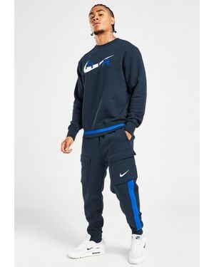 Nike Air Fleece Bb Crewneck Tracksuit - Blue