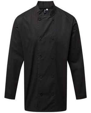 PREMIER Coolchecker Long-Sleeved Chef Jacket - Black