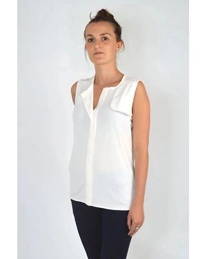 Secret Label Sleeveless Blouse - White