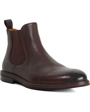 Dune Maisen Leather Formal Chelsea Boots - Brown
