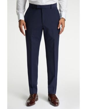 Racing Green Regular Fit Dark Plain Trousers - Blue