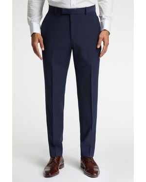 Racing Green Regular Fit Dark Plain Trousers - Blue