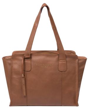 Pure Luxuries 'Alexandra' Tan Leather Handbag - Brown