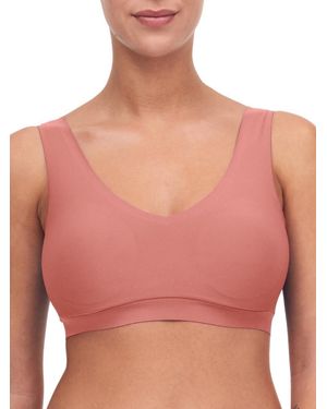 Chantelle Softstretch V-Neck Jersey Crop Top - Pink