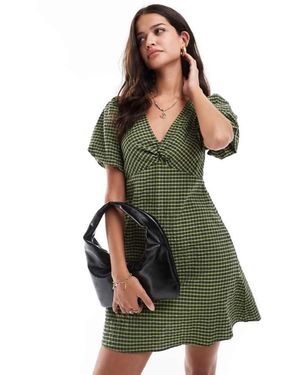 Nobody's Child Liza Puff Mini Dress - Green