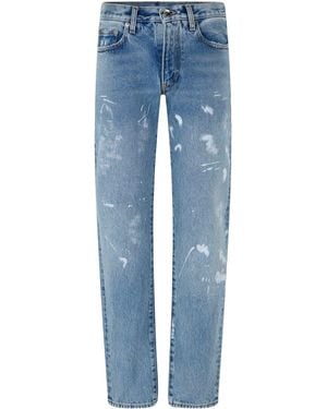 Off-White c/o Virgil Abloh Diagonal Slim Jeans - Blue