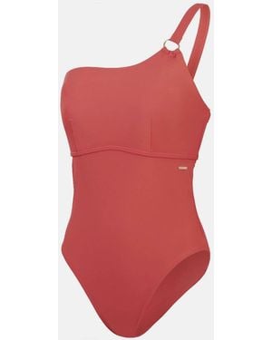 Speedo Shaping Asymmetric 1 Piece Swimsuit - Red