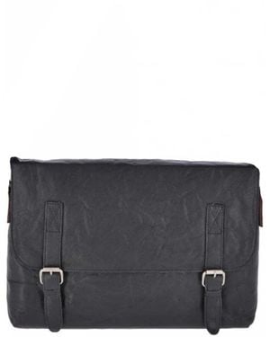 Ashwood Leather 'Speranza' Real Vintage Messenger Bag - Black