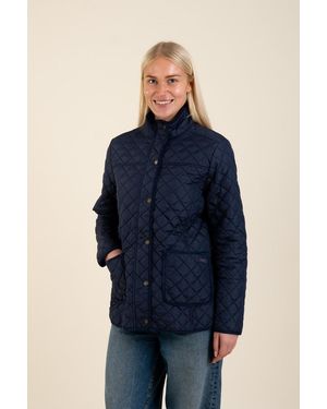 Harvey & Jones Water Resistant Mini Diamond Quilted Jacket - Blue