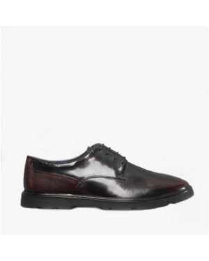 Silver Street London Ruskin Leather Derby Shoes Oxblood - Black