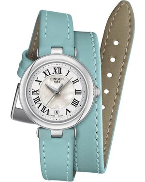 Tissot Bellissima Xs Double Tour Strap Watch T1260101611300 Leather - Blue