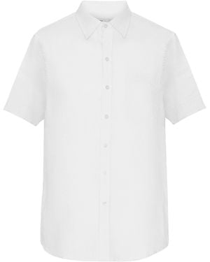 COLORFUL STANDARD Short Sleeve Linen Shirt - White