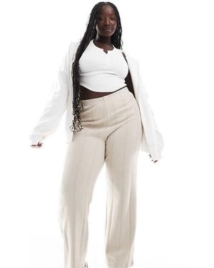 ASOS Design Supersoft Wide Rib Jogger - Natural