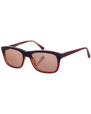 Zen Rectangular Shaped Acetate Sunglasses Z419 - Brown