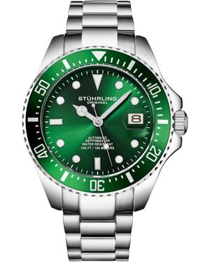 Stuhrling Japanese Automatic Depthmaster 4048 42Mm Diver - Green