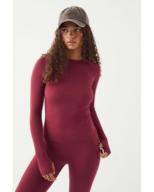DSGN Studio Sport Sculpt Long Sleeve Top - Red