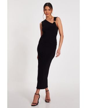 Quiz Asymmetric Midaxi Dress - Blue