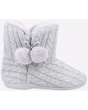 Fleet   Foster Apple Knitted Bootie Slipper - White