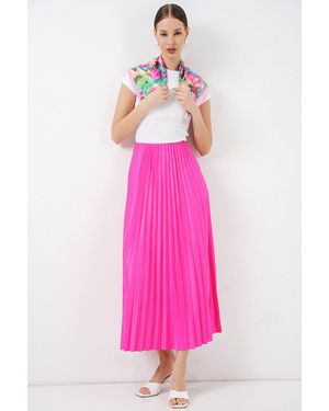 Bigdart High Waist Maxi Skirt With Ruffle Detail - Pink