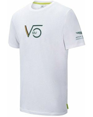 Aston Martin F1 Sebastian Vettel Driver T-Shirt Cotton - Blue