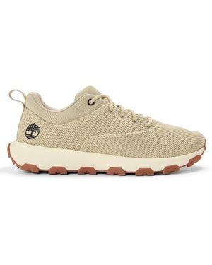 Timberland Winsor Park Low Lace Up Trainer Lig - Natural