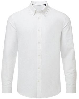 Asquith & Fox Oxford Long-Sleeved Formal Shirt Cotton - White