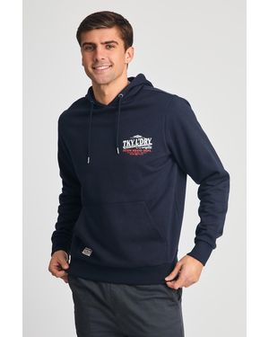 Tokyo Laundry Printed Hoody With Drawcord - Blue