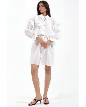 Msn-Collection Mini Skirt - White