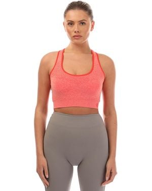 Dare 2b Dames Don't Sweat It Impact Sportbeha In Peach - Rood