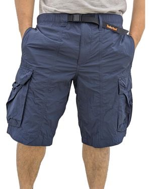 Timberland Cargo Shorts Elasticated Summer Casual Quick Dry - Blue