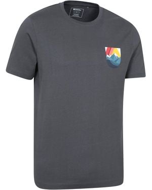 Mountain Warehouse Regional Whistler Graphic T-Shirt Breathable Casual Everyday Tee Cotton - Grey