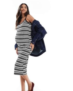 Mama.licious Maternity Jersey Midi Dress - Blue