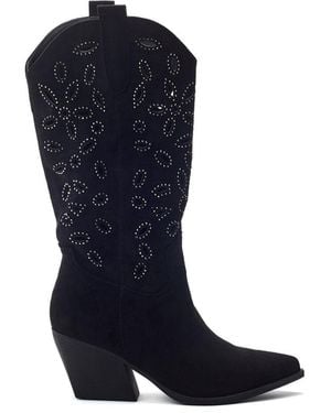 b.soleful Gloribel Boots Faux Leather - Blue