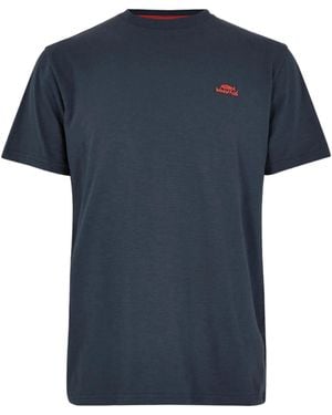 Weird Fish Logo Biologisch Katoenen T-shirt (marine) - Blauw