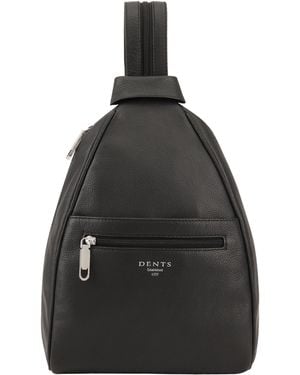 Dents Henley Leather Backpack - Black