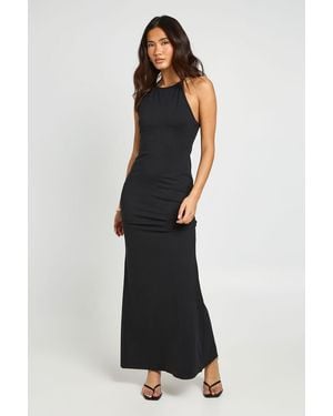 Boohoo Super Soft Racer Back Maxi Dress - Black