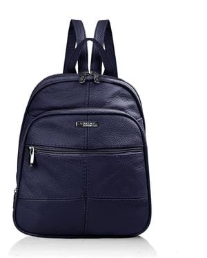 Woodland Leathers Genuine Leather Backpack - Blue
