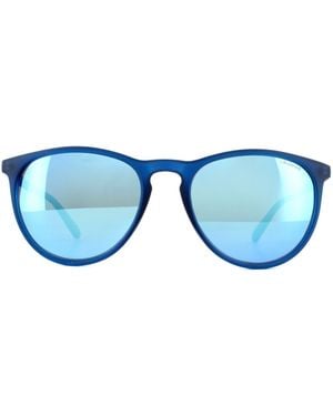 Polaroid Round Mirror Polarized Sunglasses - Blue