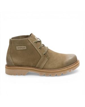 Caterpillar Cat Taupebruine Leren Wandel- En Halfhoge Chukka-Enkellaarsjes - Grijs